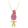 Good Luck Trolls pendant, Troll, Pink, Gold-tone plated - Swarovski, 5691940