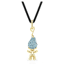 Good Luck Trolls pendant, Troll, Blue, Gold-tone plated - Swarovski, 5691942