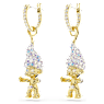 Good Luck Trolls drop earrings, Troll, White, Gold-tone plated - Swarovski, 5691944