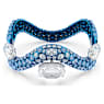 Bracciale rigido Sublima, Taglio misto, Blu, Finitura blu - Swarovski, 5692102