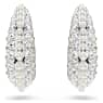 Pendants d'oreilles Sublima, Perle de cristal, Taille ronde, Petites, Blanches, Métal rhodié - Swarovski, 5692107