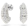 Pendants d'oreilles Sublima, Perle de cristal, Taille ronde, Petites, Blanches, Métal rhodié - Swarovski, 5692107