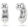 Σκουλαρίκια-σταγόνα Sublima, Crystal pearl, Στρογγυλή κοπή, Mικρά, Λευκά, Επιμετάλλωση ροδίου - Swarovski, 5692107