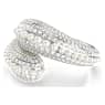 Sublima cuff, Statement, Crystal pearl, Round cut, White, Rhodium plated - Swarovski, 5692108