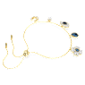 Symbolica Armband, Kristallperle, Glücksklee, „Evil Eye“ und Hufeisen, Blau, Goldlegierungsschicht - Swarovski, 5692162