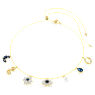 Symbolica choker, Crystal pearl, Moon, infinity, clover, evil eye and horseshoe, Blue, Gold-tone plated - Swarovski, 5692164