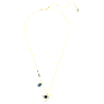 Pendentif Symbolica, Œil porte-bonheur, Bleu, Placage de ton or - Swarovski, 5692178