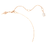 Pendentif Dextera, Taille ronde, Blanc, Placage de ton or rosé - Swarovski, 5692257