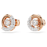 Dextera スタッドピアス, ラウンドカット, ホワイト, ローズゴールドトーン・プレーティング - Swarovski, 5692258
