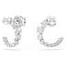 Matrix Kreolen, Kristallperle, Rundschliff, Weiß, Rhodiniert - Swarovski, 5692260