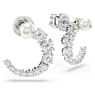 Matrix Kreolen, Kristallperle, Rundschliff, Weiß, Rhodiniert - Swarovski, 5692260