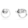 Constella stud earrings, Round cut, White, Rhodium plated - Swarovski, 5692262