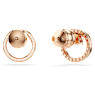 Constella stud earrings, Round cut, White, Rose gold-tone plated - Swarovski, 5692263