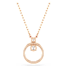 Constella pendant, Pavé, Round cut, White, Rose gold-tone plated - Swarovski, 5692266