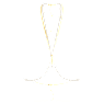 Idyllia Körperkette, Kristallperlen, Weiß, Goldlegierungsschicht - Swarovski, 5692401