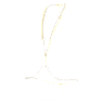 Idyllia Körperkette, Kristallperlen, Weiß, Goldlegierungsschicht - Swarovski, 5692401