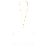 Idyllia Körperkette, Kristallperlen, Weiß, Goldlegierungsschicht - Swarovski, 5692401