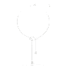 Matrix Y necklace, Crystal pearl, Round cut, White, Rhodium plated - Swarovski, 5692416