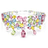 Gema choker, Mixed cuts, Multicolored, Rhodium plated - Swarovski, 5692418