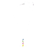 Gema Y pendant, Mixed cuts, Multicolored, Rhodium plated - Swarovski, 5692421
