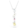 Gema Y pendant, Mixed cuts, Multicolored, Rhodium plated - Swarovski, 5692421