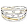 Hyperbola กำไล, ผสมผสานเหลี่ยมเจียระไนหลายหลายรูปแบบ, ขาว, เคลือบโลหะหลากชนิด - Swarovski, 5692423