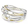Hyperbola กำไล, ผสมผสานเหลี่ยมเจียระไนหลายหลายรูปแบบ, ขาว, เคลือบโลหะหลากชนิด - Swarovski, 5692423
