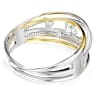 Bracciale rigido Hyperbola, Taglio misto, Bianco, Mix di finiture - Swarovski, 5692423