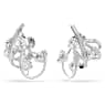 Hyperbola ear cuff, Statement, Mixed cuts, White, Rhodium plated - Swarovski, 5692427