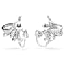 Hyperbola ear cuff, Statement, Verschillende slijpvormen, Wit, Rodium toplaag - Swarovski, 5692427