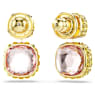 Chroma drop earrings, Cushion cut, Multicolored, Gold-tone plated - Swarovski, 5692492