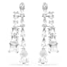 Pendants d'oreilles Matrix, Tailles variées, Blanches, Métal rhodié - Swarovski, 5692515