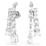 Pendants d'oreilles Matrix, Tailles variées, Blanches, Métal rhodié - Swarovski, 5692515