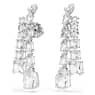 Pendants d'oreilles Matrix, Tailles variées, Blanches, Métal rhodié - Swarovski, 5692515