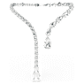 Matrix 開口項鏈, 混合式切割, 白色, 鍍白金色 - Swarovski, 5692517