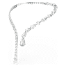 Matrix 開口項鏈, 混合式切割, 白色, 鍍白金色 - Swarovski, 5692517