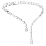 Matrix 開口項鏈, 混合式切割, 白色, 鍍白金色 - Swarovski, 5692517