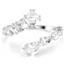 Matrix bangle, Mixed cuts, White, Rhodium plated - Swarovski, 5692519