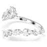 Matrix bangle, Mixed cuts, White, Rhodium plated - Swarovski, 5692519