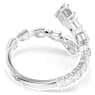 Matrix bangle, Mixed cuts, White, Rhodium plated - Swarovski, 5692519
