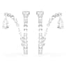 Matrix hoop earrings, Mixed cuts, White, Rhodium plated - Swarovski, 5692524