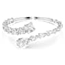 Matrix cuff, Mixed cuts, White, Rhodium plated - Swarovski, 5692527