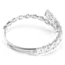Matrix cuff, Mixed cuts, White, Rhodium plated - Swarovski, 5692527