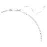 Collana a Y Matrix, Taglio misto, Bianco, Placcato rodio - Swarovski, 5692533