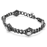 Pulsera Numina, Talla redonda, Negra, Baño de rutenio - Swarovski, 5692605