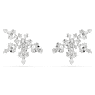 Idyllia Ohrclips, Verschiedene Schliffe, Halbe Schneeflocke, Weiß, Rhodiniert - Swarovski, 5692635