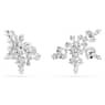 Idyllia Ohrclips, Verschiedene Schliffe, Halbe Schneeflocke, Weiß, Rhodiniert - Swarovski, 5692635