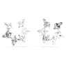 Idyllia clip earrings, Mixed cuts, Snowflake, White, Rhodium plated - Swarovski, 5692641