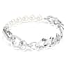 Dextera bracelet, Crystal pearl, Mixed links, White, Rhodium plated - Swarovski, 5692743