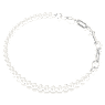 Dextera Halskette, Kristallperle, Gemischte Glieder, Weiß, Rhodiniert - Swarovski, 5692744
